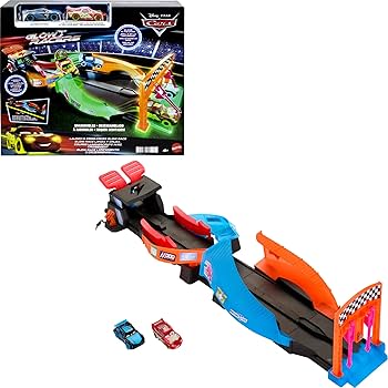 Glow Racers Lightning McQueen マテル Mattel Disney Pixar Cars Auta Glow Racers Pojazd świecący w